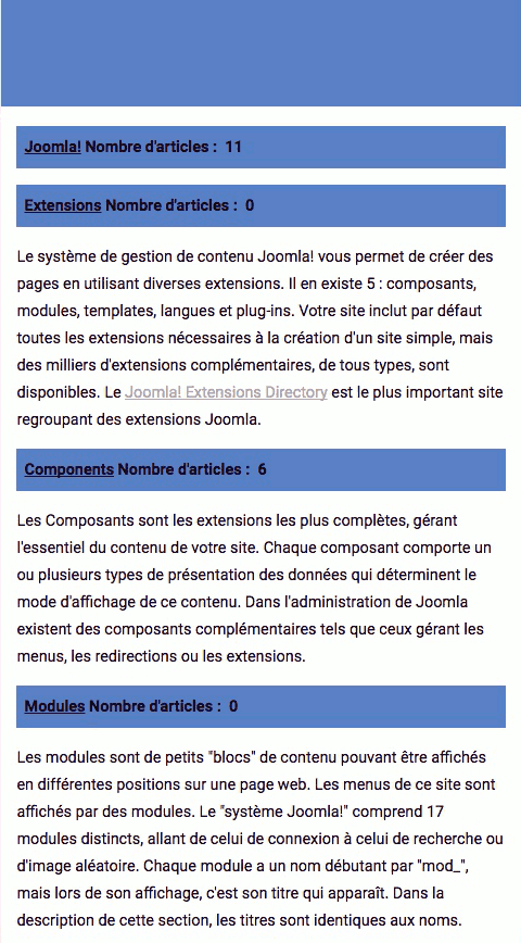 Catégories d'articles wbAmp