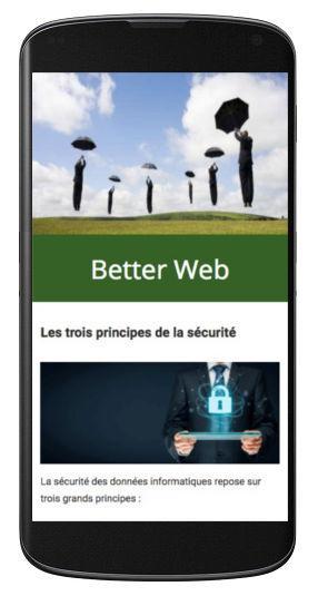 Page AMP pour appareils mobiles